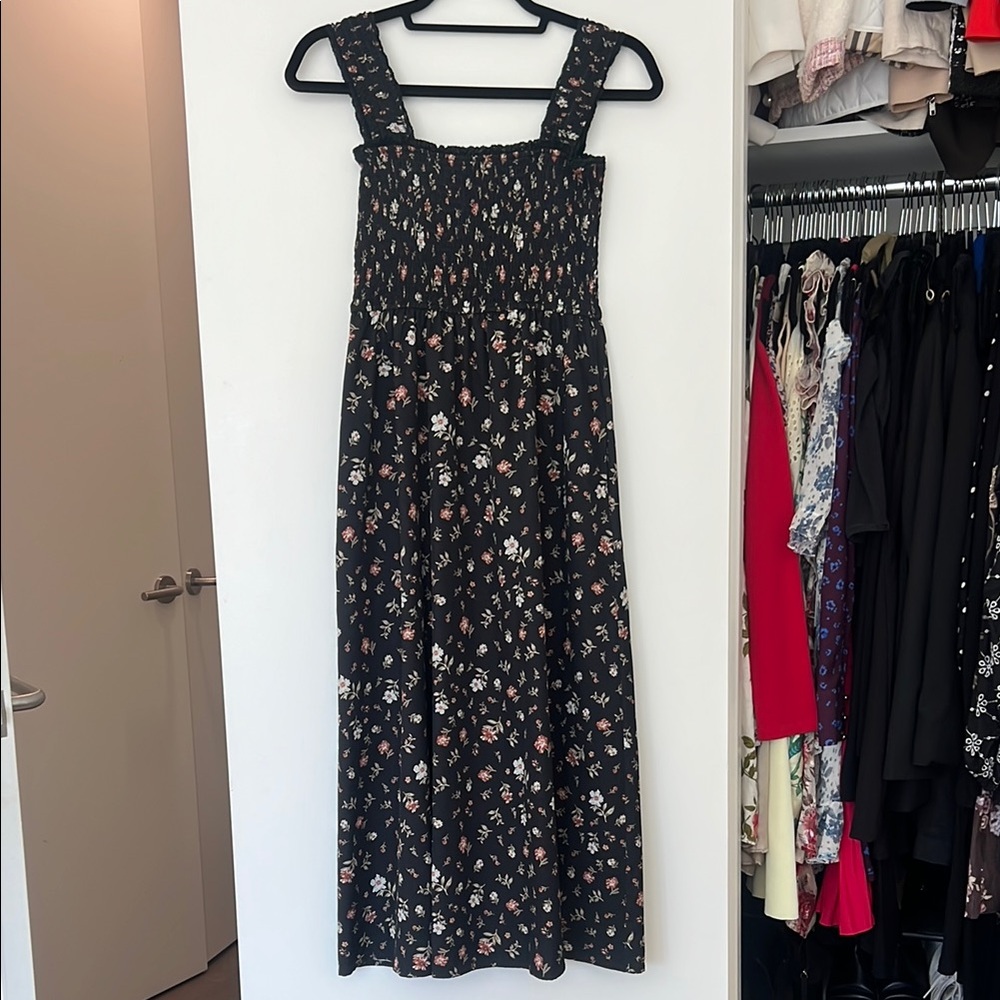 Floral Black Maxi Dress